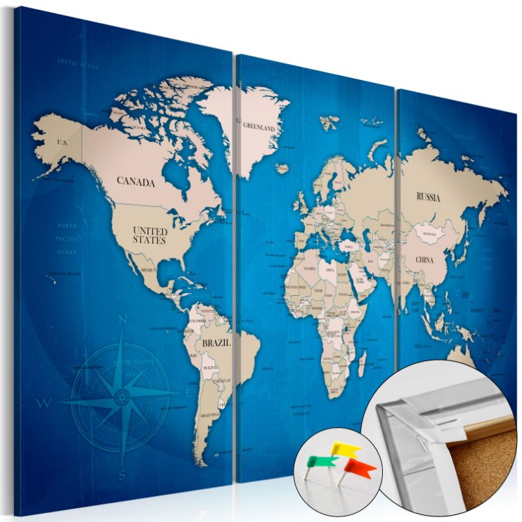 Obrazy na korku - Mapy